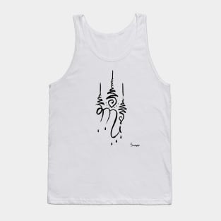 Scorpio  Zodiac Unalome Birthday Minimalistic Distressed Elegant Zen Goth Tank Top